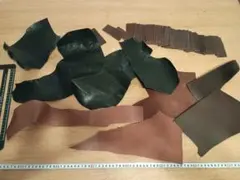 最終価格　牛革　タンニン鞣し　はぎれセット　ヌメ革　サドルレザー　ぬめ
