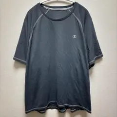 Champion Tシャツ クルーネック ラグラン 無地 XXL 灰色