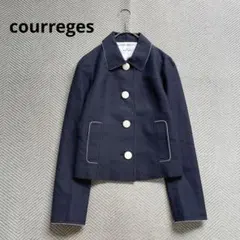 美品 courreges クレージュ ベルスリーブ ツイード ジャケット コート Courreges(クレージュ) レザージャケット・コート(レディース
