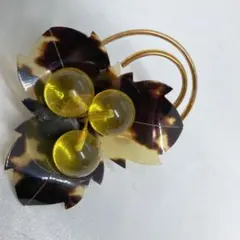 032806 本べっ甲　散斑　本鼈甲　葡萄　ブローチ　ネックレス