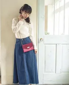 シェリーモナ デニムロングフリンジスカートのサムネイル