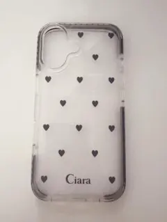 Ciara ハート柄クリアスマホケース iPhone16