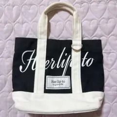♡herlipto Canvas Mini Tote トートバッグblack♡ - メルカリ