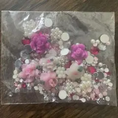 デコレーションパーツ　薔薇　ピンク