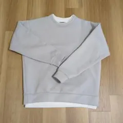 しまむら　メンズ　トップス　パーカー　グレー