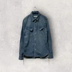 REMI RELIEF レミレリーフ デニムウエスタンシャツ S 空環 ダメージ