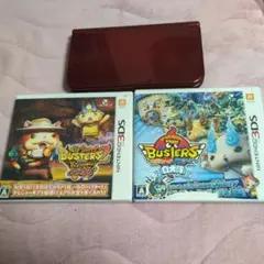 new Nintendo 3DS LL レッド　カセット2個　即決値下げ可能