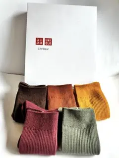 【新品・未使用】UNIQLO ソックス 5足ギフトBOX付 25-27cm