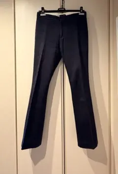 美品 Drawer 現行 WINTER1 レザーライクドロストストレートパンツ 