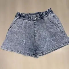 130サイズ デニム風ハーフパンツ キッズ