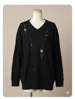 MILKBOY 黒 カーディガン ストライプ襟 MILKBOY（ミルクボーイ