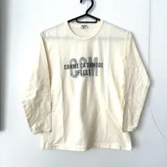 美品コムサデモードCOMME CA DU MODE 長袖Tシャツ　クリーム系