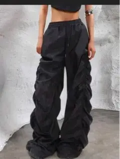 shien y2k シャーリングパンツ