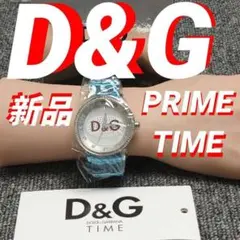 ♥️ 動作品 D&G アナログ腕時計 ダイヤモンド　水色 ストーン装飾 メンズのサムネイル