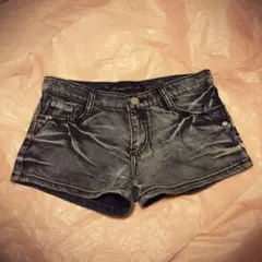 平成ギャル　Y2K デニムショートパンツ ダークグレー　ヴィンテージ