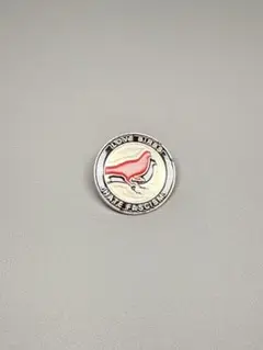 LOVE BIRDS HATE FASCISM ピンバッジ 鳥　襟ピン 装飾品