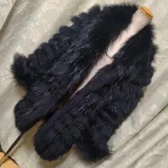 美品✩伊太利屋✩ファーコート✩柔らか✩軽い✩リバーシブル✩ブラック✩13号