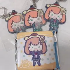 本間ひまわり サンリオ ラバーストラップ 缶バッジ