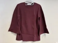 【OPAQUE.CLIP】七分フレア袖ニット