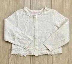 シャーリーテンプル 110 長袖カーディガン リボン　ドット柄