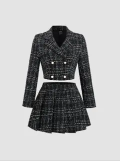 SHEIN Sweetra ツイード セットアップ ジャケット スカート M