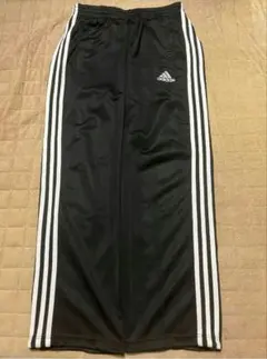 90s old adidas トラックパンツ 3本線 黒 L