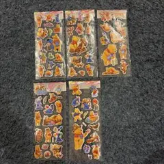 くまのプーさん シール 5パック　ぷっくりシール