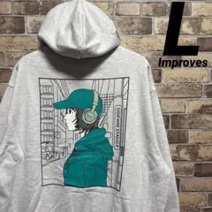 パーカー アッシュ Lサイズ キャップガールプリントのサムネイル
