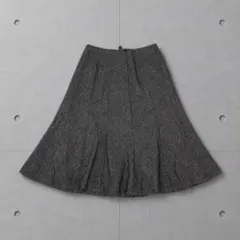 【美シルエット】F.Y.S ウール混 フレアスカート グレーのサムネイル