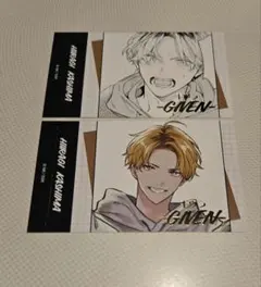 ギヴン　アニカフェ 箔押しカード　鹿島柊①