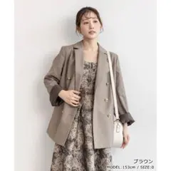 RANDA ダブルジャケット ブラウンのサムネイル