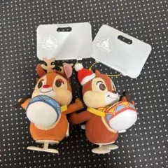 ディズニーストア　チップ＆デール　ゼンマイぬいぐるみキーチェーン