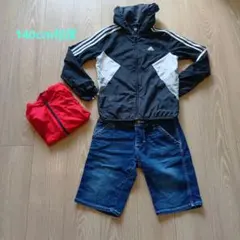【子供服 まとめ売り 男の子】adidas ウインドブレーカー他3点セット