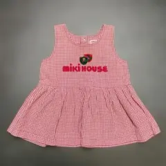 a*a様 « 美品 » ミキハウス チェック柄 ワンピース ピンク 刺繍ロゴ 8