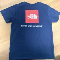 ザノースフェイス150センチ キッズ 半袖シャツ 美品 紺色