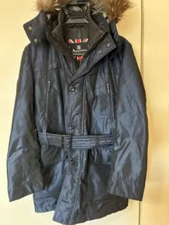 【美品】アクアスキュータム 3way 裏地ウール&カシミヤ混＋ダウンベスト