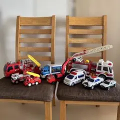 消防車・救急車・パトカー ミニカーセット 10台