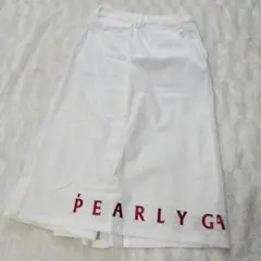 新品PEARLY GATES ホワイト プリーツスカートS
