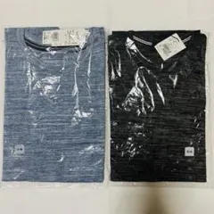 新品 メンズTシャツ 2枚セット 長袖M 半袖L 黒 ブルー タグ付き