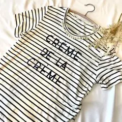 ルクールブラン　真珠　パール付　ストライプ Tシャツ　Tシャツ　ボーダーのサムネイル