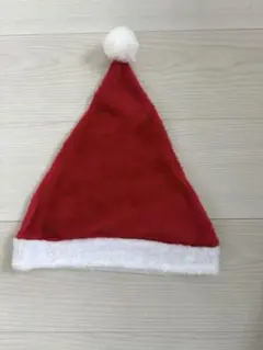 サンタ帽子 フリース 赤 ポンポン付き