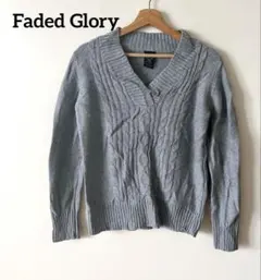 Faded Glory フェイデッドグローリー ケーブルニット セーター グレー