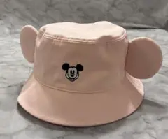 ディズニー　ディズニーリゾート　バケットハット　耳付き　ピンク　ミッキー