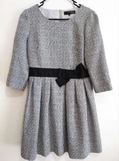 【UNIVERVALMUSE/ユニバーバルミューズ】ツイード 膝上丈ワンピース