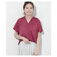 URBAN RESEARCH ヴィンテージ サテン フレアスリーブ ブラウス