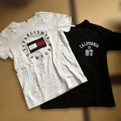 TOMMY HILFIGER Tシャツ　黒色Tシャツ 2枚セット