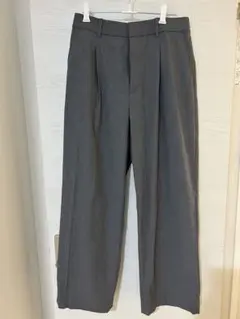 UNIQLO タックワイドパンツ Lサイズ グレー
