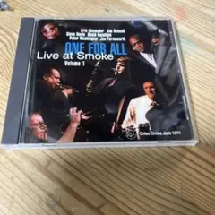 ONE FOR ALL Live at Smoke Volume 1 CD