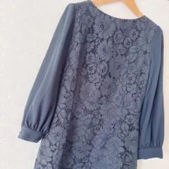 【美品】ナチュラルビューティベーシック レース ワンピース S フォーマル