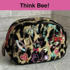 Think Bee! シンクビー ポーチ レオパード柄 猫のサムネイル